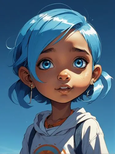 krita,clementine,cielo,azzurra,katara,vector girl,cyan,evie,allura,zamka,korana,worried girl,kida,aquamarine,blu,zora,binti,hilda,jinx,mili,Illustration,Children,Children 04