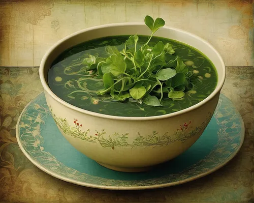 sorrel soup,watercress,soup green,vegetable broth,soup greens,leek soup,miso soup,garden cress,manchow soup,pea soup,vichyssoise,tarragon,herb tea,vegetable soup,wedding soup,asian soups,ezogelin soup,chinese teacup,potage,soup bowl,Illustration,Realistic Fantasy,Realistic Fantasy 35