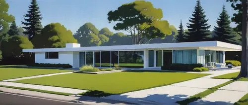 mid century house,eichler,sketchup,bungalow,3d rendering,mid century modern,render,bungalows,neutra,houses clipart,house drawing,suburbanized,midcentury,green lawn,smart house,modern house,renders,suburbia,suburbs,rendered,Conceptual Art,Sci-Fi,Sci-Fi 23