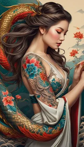 oriental painting,oriental princess,oriental girl,japanese art,geisha girl,oriental,Photography,General,Fantasy