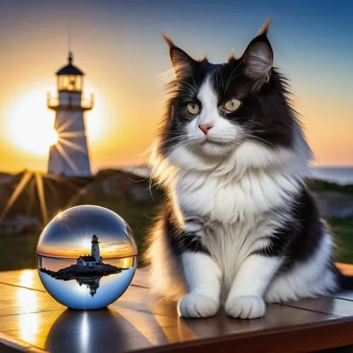 petit minou lighthouse,norwegian forest cat,aegean cat,cat european,american curl,domestic long-haired cat,lighthouse,cat image,crystal ball-photography,maincoon,cat greece,animal photography,cat-ketch,siberian cat,cute cat,cat vector,nautical star,napoleon cat,magpie cat,cat portrait,Photography,General,Realistic