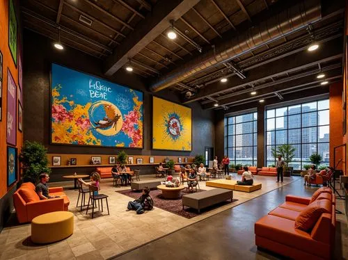 lobby,rackspace,hotel lobby,lofts,loft,hubspot,creative office,contemporary decor,andaz,modern decor,gensler,modern office,offices,hotel hall,company headquarters,nettl,meeting room,conference room,interior design,children's interior