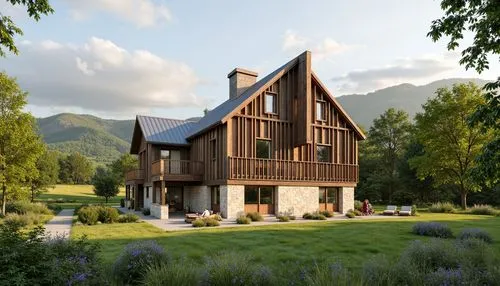 chalet,passivhaus,timber house,wooden house,landhaus,house in the mountains,glickenhaus,lohaus,house in mountains,revit,country house,3d rendering,swiss house,the cabin in the mountains,lefay,frisian house,homebuilding,render,alpine style,osterhaus