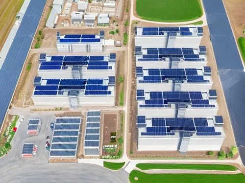 Photovoltaic system installed on the roof of the industrial park,solar farm,solar power plant,solar cell base,solar modules,solar panels,solar photovoltaic,photovoltaic system,solar field,photovoltaic