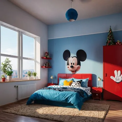 kids room,children's bedroom,boy's room picture,children's room,christmas room,renderman,Photography,General,Realistic