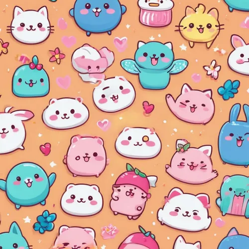 Design unique thumbnails to boost your content,kawaii animal patch,macaron pattern,cupcake background,seamless pattern,candy pattern,kawaii animal patches,cupcake pattern,kawaii patches,round kawaii a