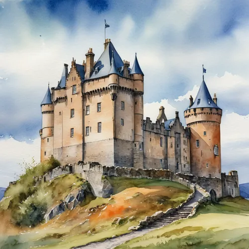 scottish folly,medieval castle,royal castle of amboise,castel,castles,castle bran,knight's castle,castle,château,camelot,chateau,castle of the corvin,clàrsach,templar castle,castleguard,fairy tale castle,fairytale castle,taufers castle,summit castle,old castle,Photography,General,Realistic