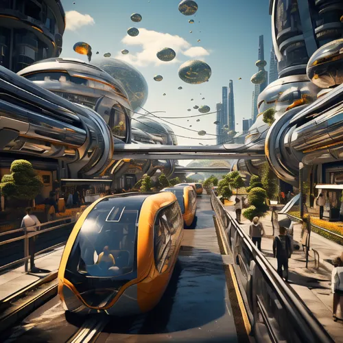 sky train,futuristic landscape,futuristic architecture,monorail,fleet and transportation,sky space concept,transport hub,the transportation system,futuristic art museum,skytrain,scifi,airships,maglev,