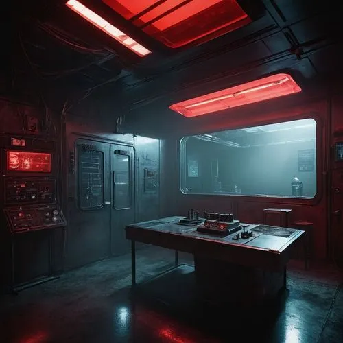 sci fi surgery room,computer room,ufo interior,the server room,cold room,research station,laboratory oven,engine room,sci - fi,sci-fi,scifi,sci fi,laboratory,bunker,a dark room,cyberpunk,darkroom,barebone computer,chemical laboratory,penumbra,Illustration,American Style,American Style 15