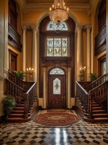 entrance hall,foyer,hallway,entryway,entranceway,corridor,outside staircase,staircase,house entrance,corridors,royal interior,staircases,cochere,lobby,hotel hall,entrances,atriums,foyers,hall,entry,Illustration,Abstract Fantasy,Abstract Fantasy 17