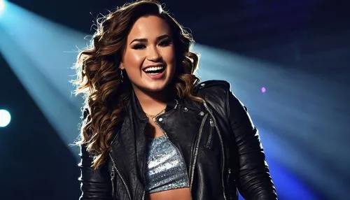 leather jacket,playback,performing,rocker,banner,radiate,lifesaver,queen,denim background,edit icon,rockstar,cant breath smiley,killer smile,leather,miss universe,ash leigh,music artist,singing,confident,earpieces,Photography,Black and white photography,Black and White Photography 04