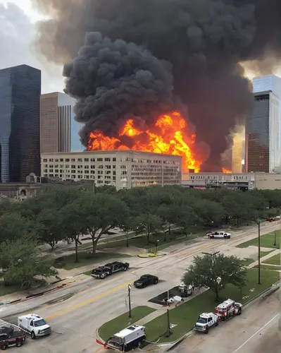 A devastating fire engulfs downtown Houston, sending residents into a panic.,fire in houston,houston fire department,houston texas apartment complex,city in flames,fire disaster,hfd,houston,evacuated,