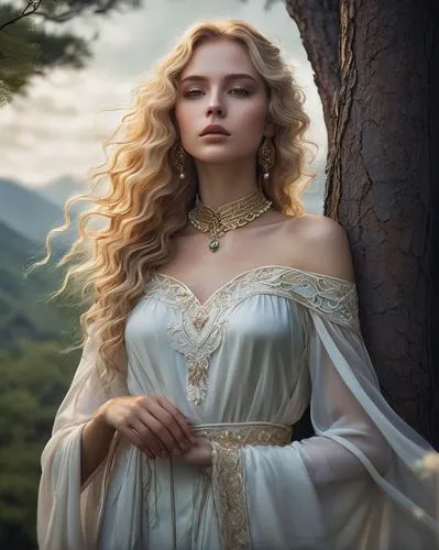 galadriel,margairaz,ellinor,vasilisa,demelza,elenore,behenna,margaery,yelizaveta,celtic woman,elizaveta,fantasy portrait,shipka,jessamine,sigyn,finrod,jingna,etain,aslaug,elendil,Illustration,Realistic Fantasy,Realistic Fantasy 17