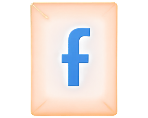 Facebook logo, social media icon, blue color scheme, rounded rectangle shape, white "F" letter, glossy effect, metallic texture, slight shadow, centered composition, soft focus, warm lighting, shallow