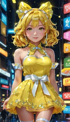 yang,pollen panties,doll dress,yellow bell,aurora yellow,honey candy,anime 3d,dress doll,little yellow,golden yellow,cloth doll,gouda,yellow,tumbling doll,golden apple,honeybee,kotobukiya,anime japanese clothing,candy island girl,fantasy girl,Illustration,Japanese style,Japanese Style 01