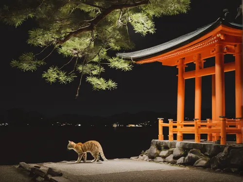 japan's three great night views,torii,senbon torii,japanese shrine,nara park,shinto shrine,kyoto,miyajima,nara prefecture,beautiful japan,fushimi inari shrine,fushimi inari-taisha shrine,inari,japan garden,japanese lantern,japan landscape,shinto,japanese background,japanese garden ornament,osaka castle,Conceptual Art,Oil color,Oil Color 01