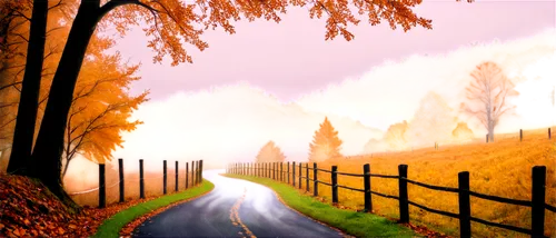 autumn background,autumn scenery,autumn landscape,country road,forest road,mountain road,fall landscape,winding road,landscape background,road,cartoon video game background,the road,long road,autumn walk,autumn idyll,overpainting,world digital painting,autumn day,backroad,late autumn,Art,Classical Oil Painting,Classical Oil Painting 21