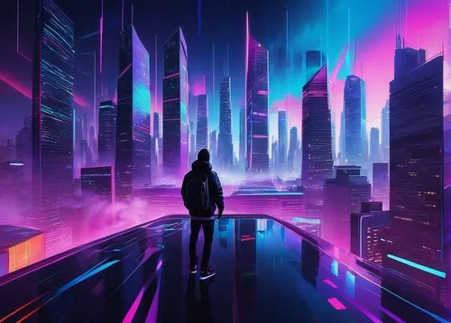 cyberpunk,cybercity,cyberworld,futuristic landscape,cityscape,cyberscene,ultraviolet,futuristic,cybertown,cyberia,colorful city,cyberspace,futurist,digitalism,synth,neon lights,synthetic,cyberport,cyber,neuromancer,Conceptual Art,Fantasy,Fantasy 19