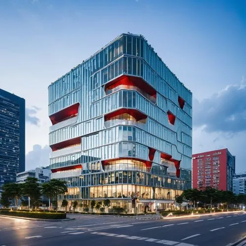 hongdan center,shenzhen vocational college,hcmc,wenxian,capitaland,singapore landmark,mvrdv,sampoerna,glass facade,whampoa,shenzhen,morphosis,guangzhou,foshan,cyberjaya,damansara,chengyi,gensler,hengqin,faena,Photography,General,Realistic