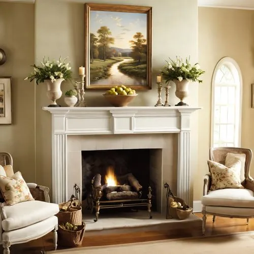 mantels,fireplaces,fireplace,chimneypiece,fire place,mantelpieces,gold stucco frame,sitting room,christmas fireplace,stucco frame,interior decor,family room,decoratifs,decorative frame,fire in fireplace,interior decoration,decors,overmantel,hovnanian,decorates