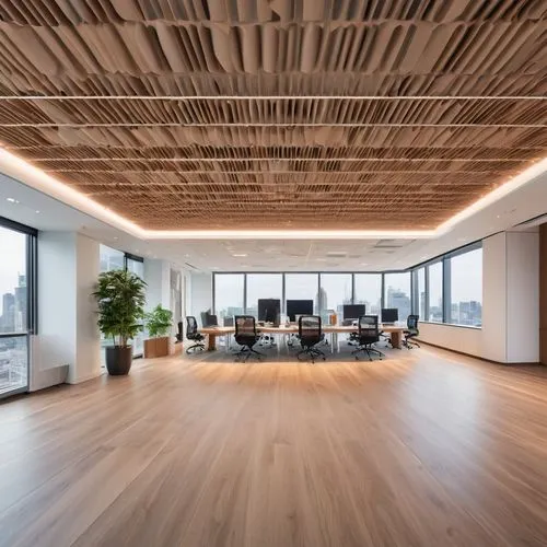 modern office,hardwood floors,wood floor,conference room,ceiling construction,penthouses,Photography,General,Natural