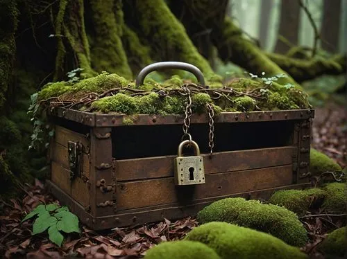 treasure chest,fairy door,fairy house,geocache,lockbox,steamer trunk,suitcase in field,mirkwood,old suitcase,lockable,attache case,storybook,music box,keylock,antiquorum,elfland,locket,lyre box,treasure hunt,neverland,Photography,Artistic Photography,Artistic Photography 14