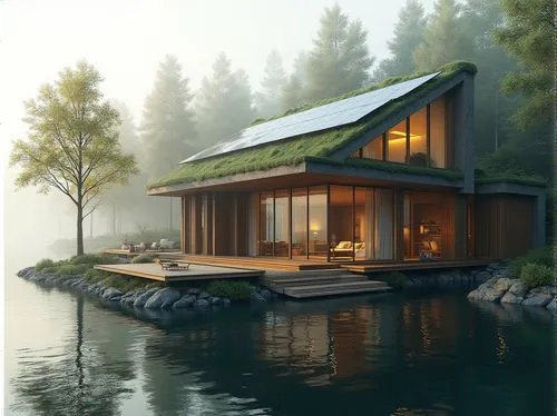 floating huts,house by the water,house with lake,houseboat,boat house,summer cottage,pool house,houseboats,floating on the river,summer house,inverted cottage,forest house,boathouse,wooden house,small cabin,log home,the cabin in the mountains,house in the forest,wooden sauna,floating island,Photography,General,Realistic