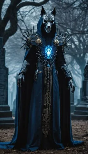 dodge warlock,magistrate,undead warlock,death god,grimm reaper,king of the ravens,dark-type,magus,cosplay image,imperial coat,emperor,blue enchantress,high priest,kadala,dracula,spawn,destroy,wild emperor,grim reaper,nuncio,Conceptual Art,Sci-Fi,Sci-Fi 09