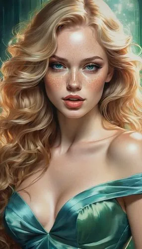 celtic woman,the blonde in the river,sigyn,fantasy woman,blonde woman,fantasy art,Illustration,Realistic Fantasy,Realistic Fantasy 15