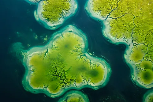 atoll from above,green algae,macrocystis pyrifera,algae,koli bacteria,chlorophyta,macrocystis,acid lake,chloroplasts,sulfur cosmos,underwater landscape,green bubbles,great barrier reef,charophyta,sea lettuce,euphyllia paraancora,green water,aquatic plants,artificial islands,green trees with water,Photography,Artistic Photography,Artistic Photography 10