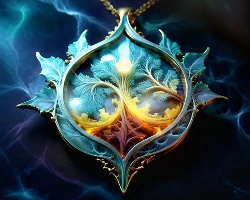 mesmerizing fractal ful colors,a necklace with an abstract design on a blue background,triquetra,om,lotus png,kalhora,elashyi,mahavatar,Illustration,Realistic Fantasy,Realistic Fantasy 02