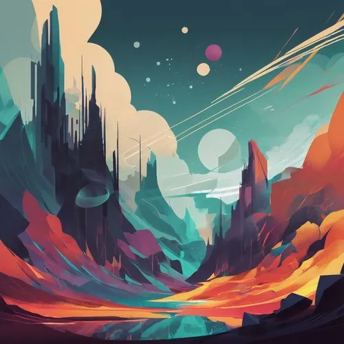 futuristic landscape,alien planet,fantasy landscape,lunar landscape,space art,alien world,mountain world,earth rise,volcanic landscape,desert planet,mountains,dune landscape,mushroom landscape,planets,fire planet,sci fiction illustration,desert landscape,gas planet,backgrounds,vast,Conceptual Art,Fantasy,Fantasy 02