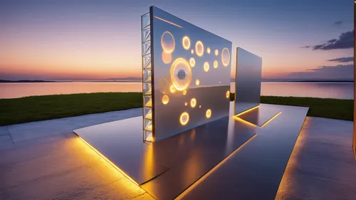 wall lamp,corten steel,tea light,cubic house,mosaic tea light,landscape lighting,cube surface,glass facade,wall light,glass blocks,steel sculpture,holocaust memorial,electronic signage,mirror house,light art,light box,glass wall,beautiful speaker,sun dial,revolving light,Photography,General,Realistic