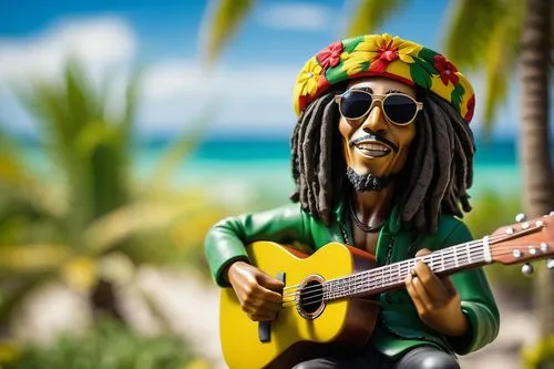 rastaman,bob marley,reggae,irie,sun of jamaica,olodum,rasta flag,jamaica,the caribbean,caribbean beach,caribbean,carribean,guitar player,black pete,herbal rocker,rasta braids,hippy market,cuba beach,singing sand,bob hat,Conceptual Art,Sci-Fi,Sci-Fi 07