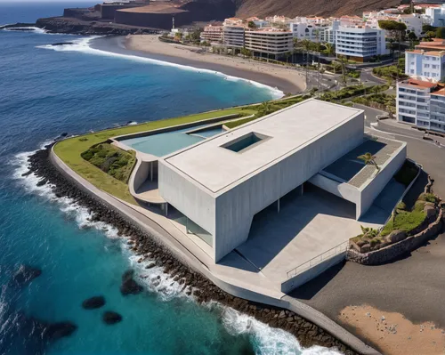 ascension island,futuristic art museum,canary islands,tenerife,dolphinarium,coastal protection,faial,cape verde island,house of the sea,madeira,island church,the azores,maritime museum,art museum,grancanaria,soumaya museum,azores,archidaily,coastal and oceanic landforms,gran canaria,Photography,General,Realistic