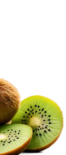 Kiwi fruit, solo, green skin, fuzzy texture, small size, round shape, stem attached, juicy pulp, sweet aroma, still life, close-up shot, shallow depth of field, soft natural light, warm color tone, 3/