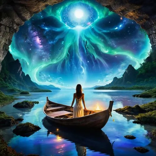 fantasy picture,ayahuasca,astral traveler,akashic,fantasy art,samuil,aquarius,mantra om,mirror of souls,magickal,magical,asatru,shamanic,navigated,illuminate,oracular,mystical,auroral,kupala,dmt,Illustration,Realistic Fantasy,Realistic Fantasy 20