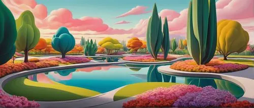 futuristic landscape,mushroom landscape,virtual landscape,vegetables landscape,cosmos field,kaleidoscape,fantasy landscape,cartoon forest,ecotopia,microworlds,salt meadow landscape,flowerful desert,lachapelle,landscape,landscapes,bloomeries,paisaje,jardins,biopiracy,skylands,Art,Artistic Painting,Artistic Painting 21