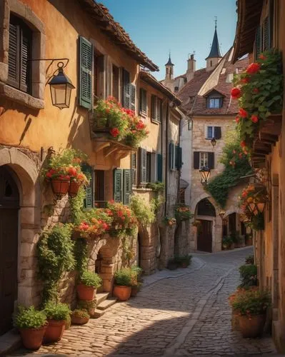 medieval street,rothenburg,sarlat,medieval town,alsace,townscapes,figeac,south france,rothenburg of the deaf,france,francia,martre,colmar,montbrun,dordogne,quedlinburg,aquitaine,beaune,the old town,bamberg,Conceptual Art,Fantasy,Fantasy 14