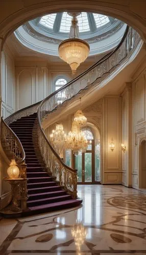 emirates palace hotel,grand hotel europe,foyer,crown palace,entrance hall,ritzau,hallway,palladianism,luxury hotel,cochere,staircase,lanesborough,gleneagles hotel,palatial,winding staircase,outside staircase,kempinski,neoclassical,enfilade,rosecliff,Illustration,Realistic Fantasy,Realistic Fantasy 31