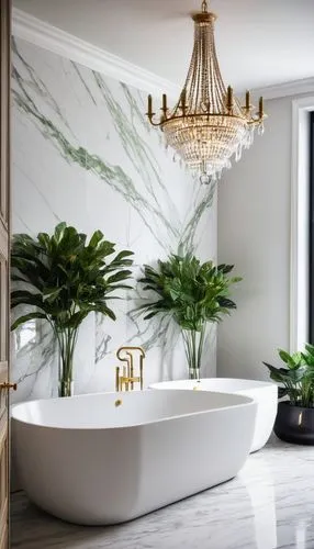 luxury bathroom,modern minimalist bathroom,modern decor,bath room,philodendron,contemporary decor,marble texture,bathtub,gold foil laurel,interior modern design,philodendrons,berkus,landscape designers sydney,marble pattern,interior design,bathtubs,interior decoration,bath accessories,luxury home interior,brassware,Illustration,Black and White,Black and White 16