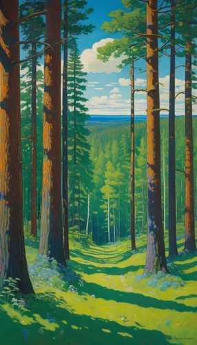 coniferous forest,spruce forest,pine forest,spruce-fir forest,temperate coniferous forest,forest landscape,pine trees,spruce trees,fir forest,green forest,evergreen trees,coniferous,the forests,tropical and subtropical coniferous forests,row of trees,conifers,old-growth forest,forest background,northwest forest,forests,Art,Classical Oil Painting,Classical Oil Painting 27