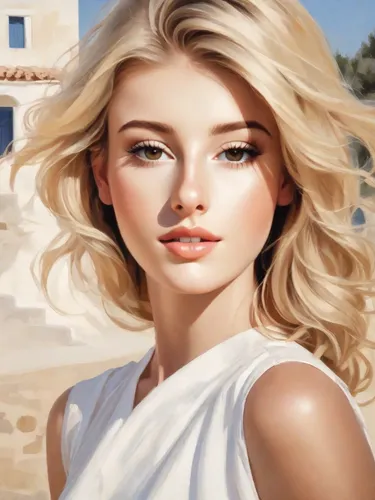 blonde woman,blond girl,blonde girl,world digital painting,photo painting,romantic portrait,natural cosmetic,portrait background,fashion illustration,fashion vector,digital painting,female beauty,girl portrait,girl on the dune,young woman,cool blonde,short blond hair,art painting,woman face,female model