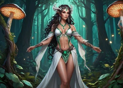 dryad,sorceress,elven forest,elven,elven flower,druid,faerie,the enchantress,celtic queen,fantasy art,rusalka,fantasy portrait,fantasy picture,priestess,fae,fantasy woman,anahata,pocahontas,druids,wood elf,Unique,3D,Isometric