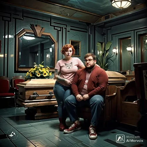 vintage man and woman,wolfenstein,bioshock,american gothic,man and wife,mother and father