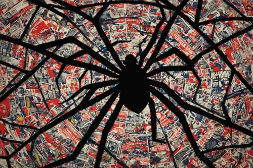 Craft a bold and edgy Spider-Man logo with a dark and mysterious atmosphere.,spider network,web,spider's web,tangle-web spider,spider,widow spider,arachnid,spiderweb,spiders,spider web,spider net,webs