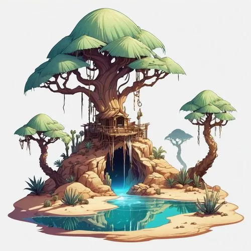 mushroom island,floating island,tree house,fairy house,floating islands,alfheim,Illustration,Abstract Fantasy,Abstract Fantasy 11