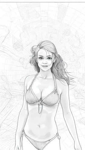 coloring book for adults,coloring page,summer line art,coloring picture,muscle woman,wireframe graphics,lineart,elphi,line drawing,plus-size model,mono-line line art,line art,line-art,shaper,female mo