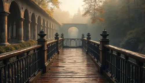 wooden bridge,walkway,scenic bridge,wooden path,footbridge,bridge,old bridge,pathway,the mystical path,bridged,chain bridge,golden bridge,angel bridge,autumn morning,bridge new europe,germany forest,hanging bridge,hangman's bridge,boardwalks,bridging,Photography,General,Realistic