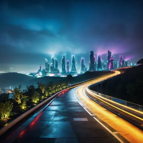 light trails,long exposure,light trail,baku,chongqing,long exposure light,Conceptual Art,Sci-Fi,Sci-Fi 02